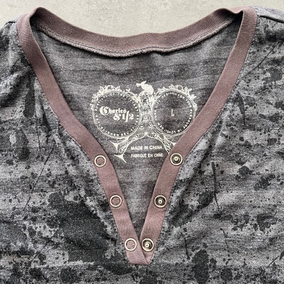 Charles & 1/2 Striped Henley - Picture 2 of 3